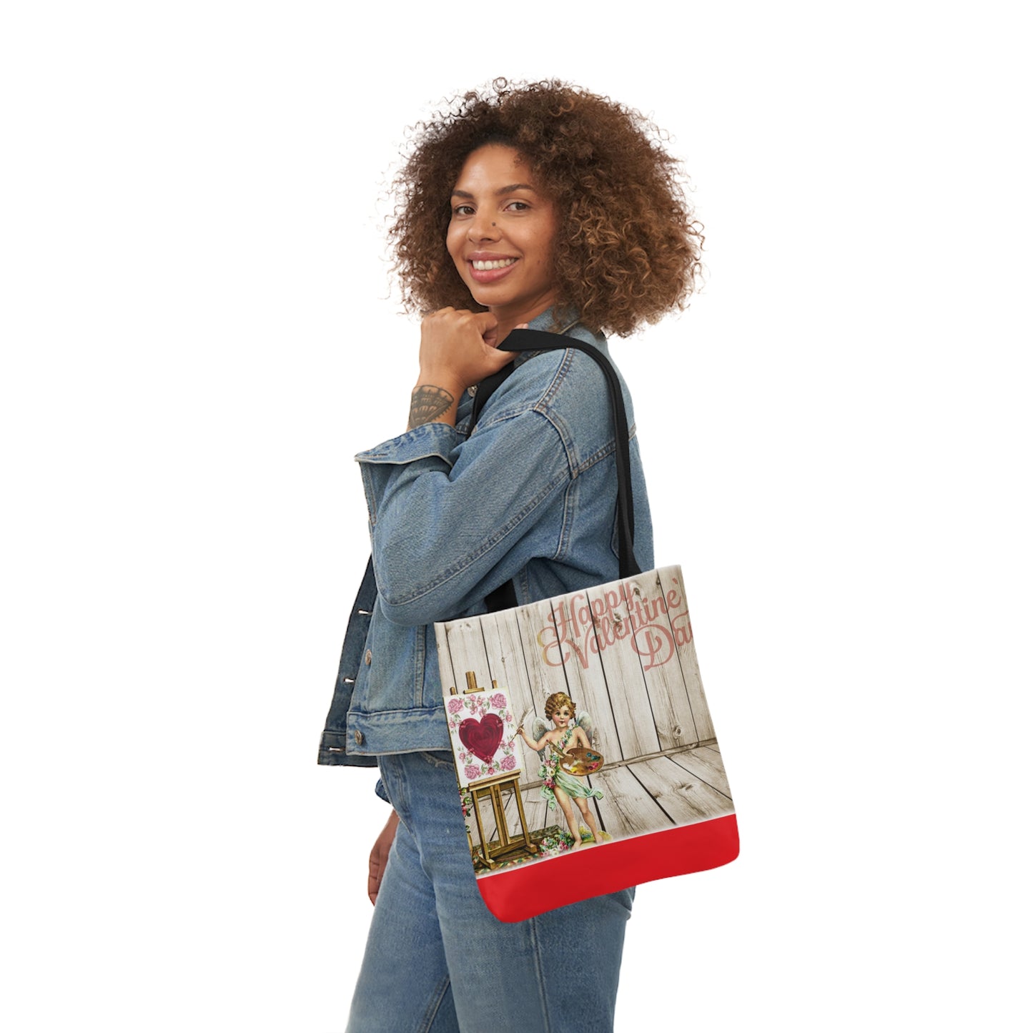 Valentines - Canvas Tote Bag, 5-Color Straps