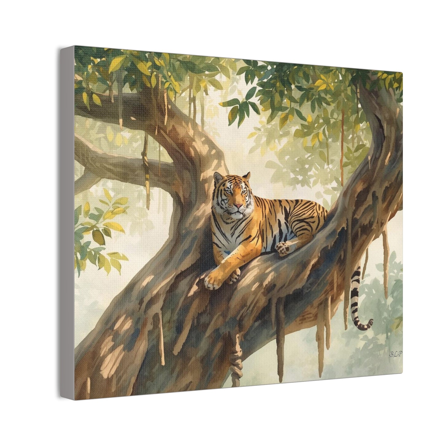 Tiger Lounging - Canvas Stretched, 0.75" - 2026 Wall Art - Animals