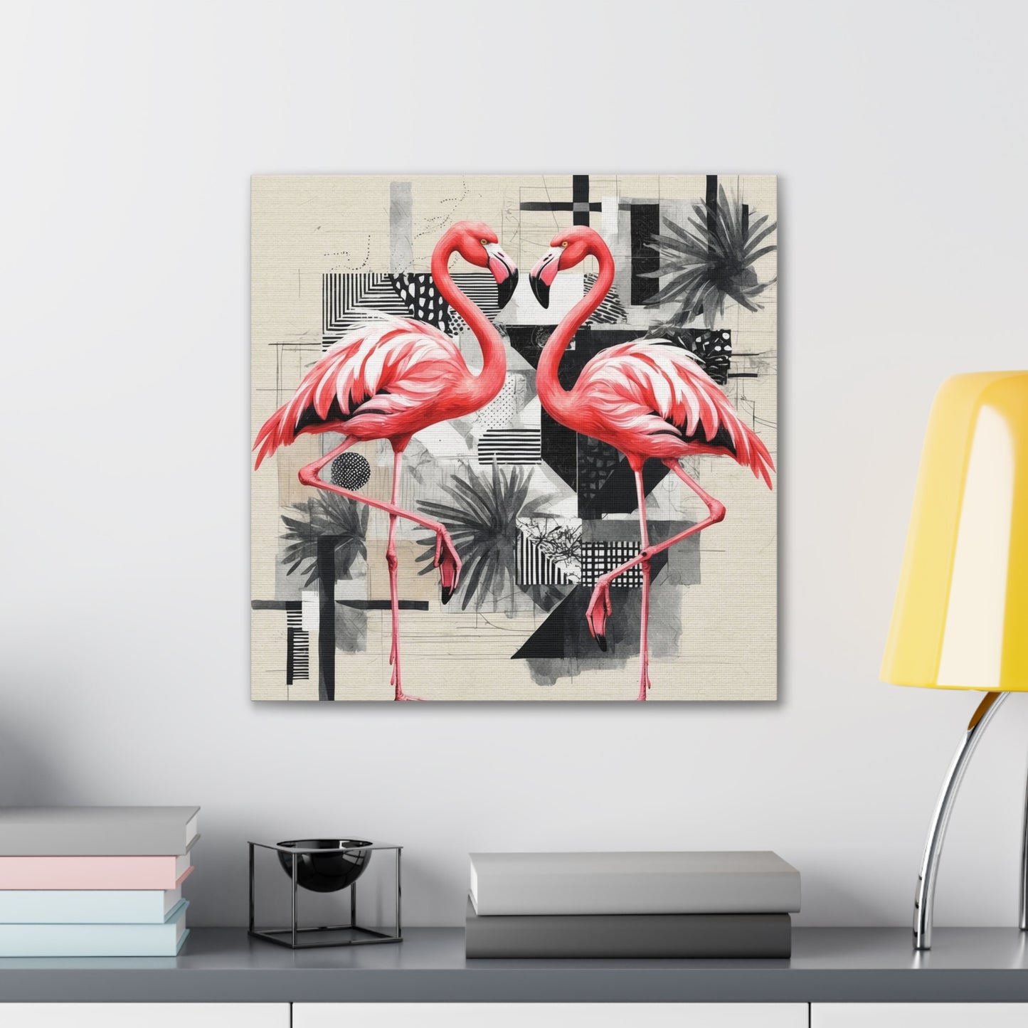 Flamingos -Canvas Stretched, 0.75"