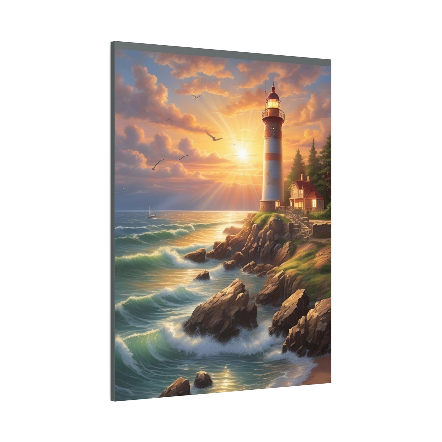 Light House - Canvas Stretched, 0.75"