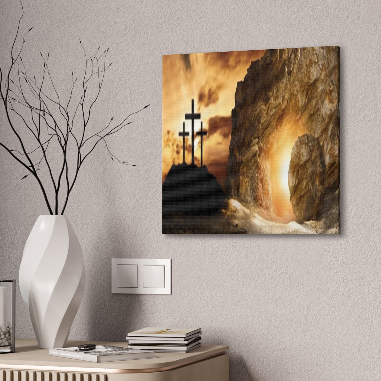 He is Risen - Canvas Stretched, 0.75" - Easter - Mother's Day - Father's Day