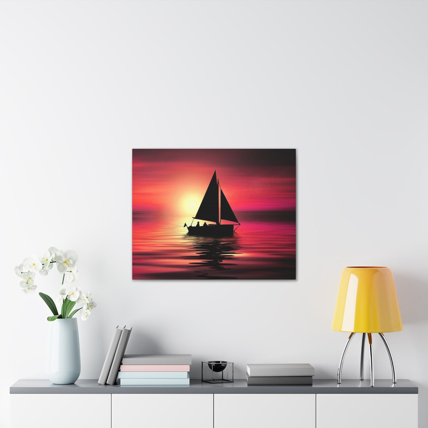 Sailing at Sunset - Canvas Stretched, 0.75"