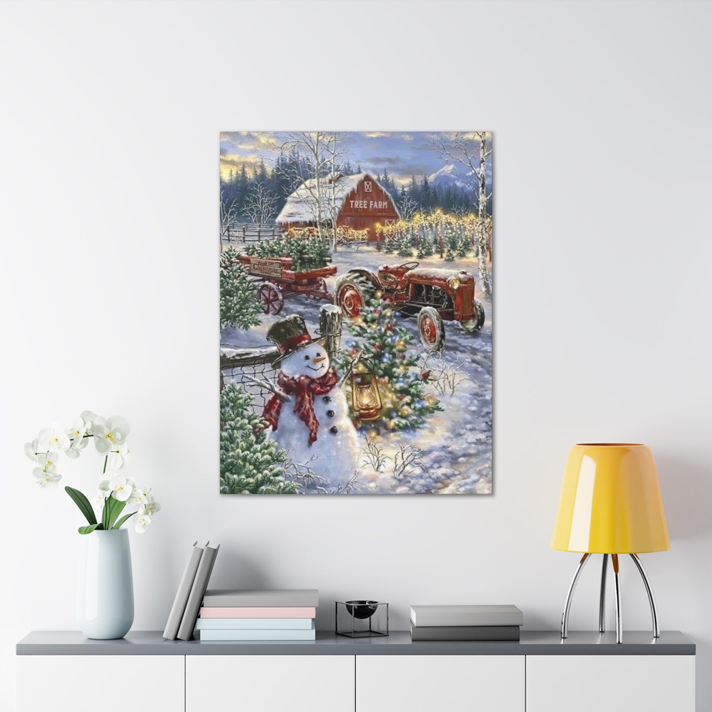 On the Farm - Canvas Stretched, 0.75" Christmas