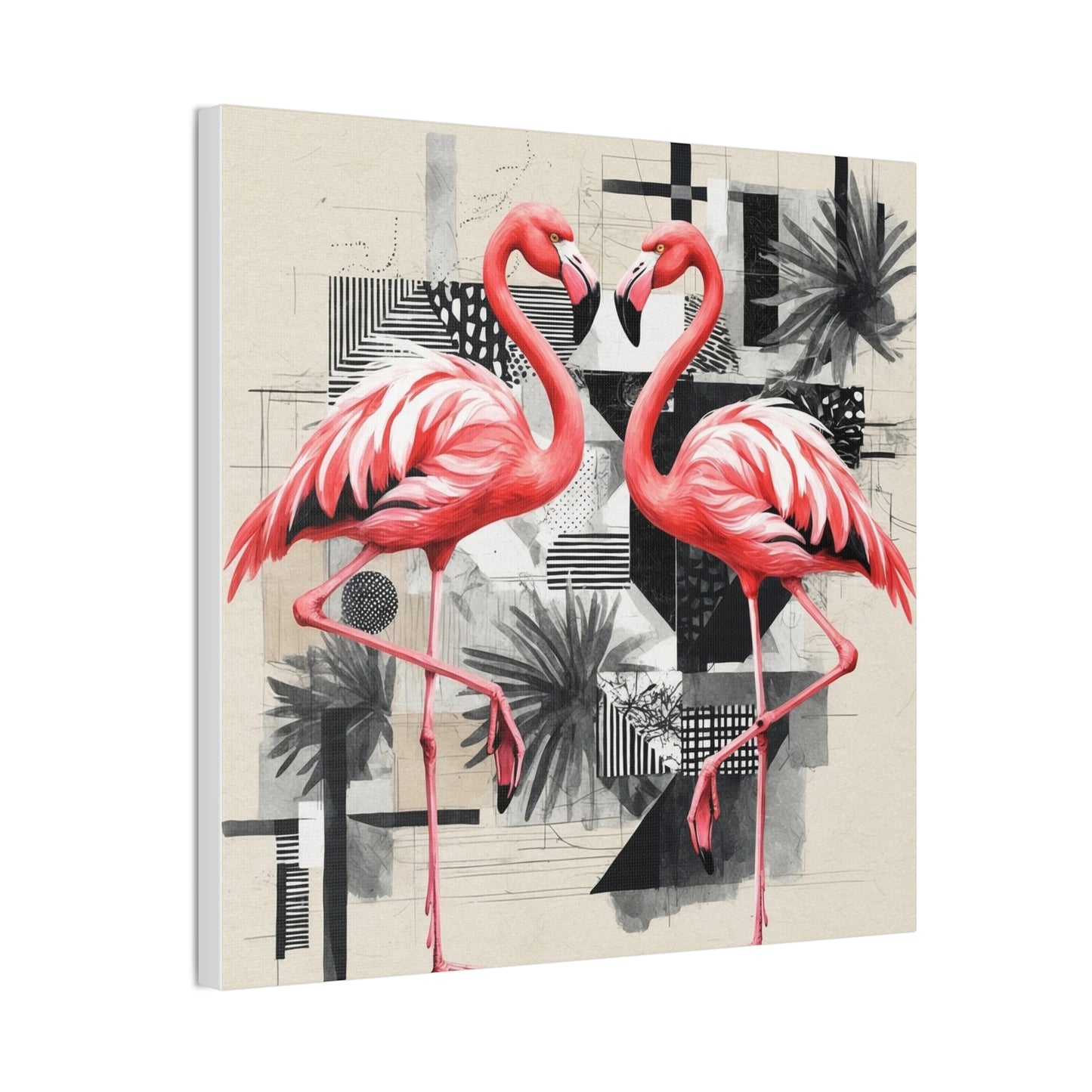 Flamingos -Canvas Stretched, 0.75"