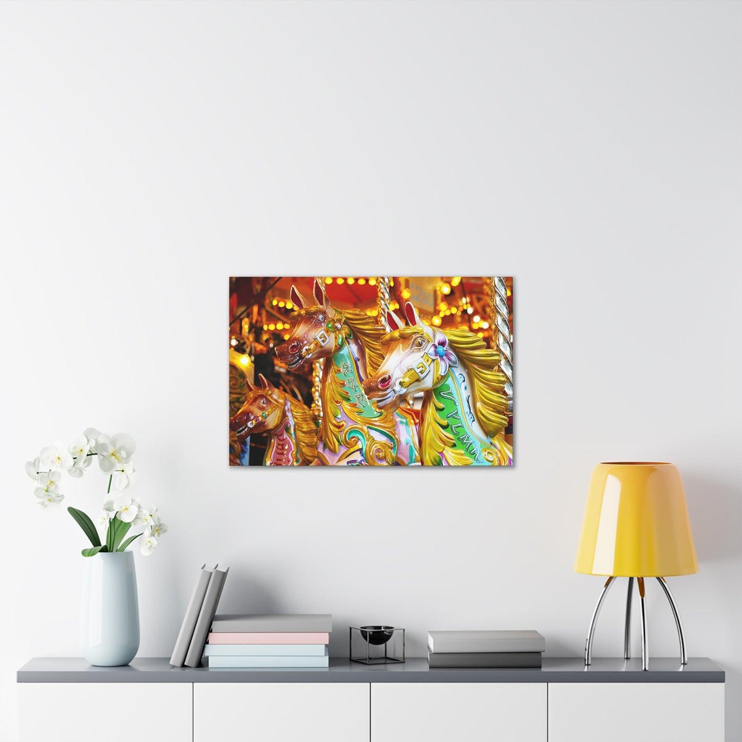 Carousel Horses 1 - Canvas Stretched, 0.75"