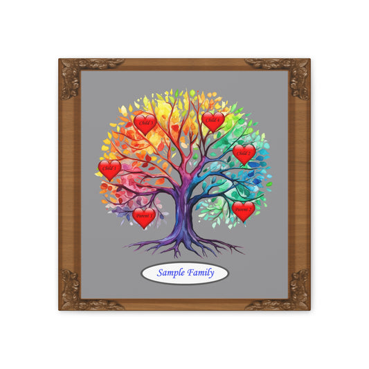 Family Tree - Personalized - Canvas Stretched, 0.75" - Mother's Day - Father's Day