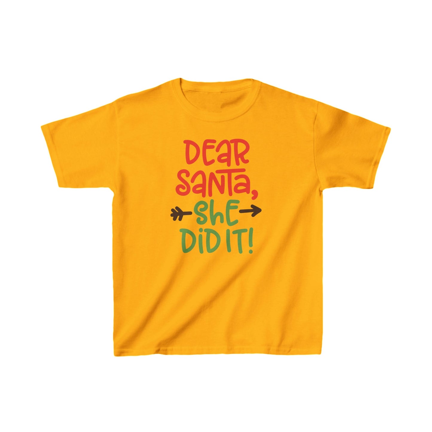 Kids - She Did it -  Heavy Cotton™ T-Shirts - Christmas