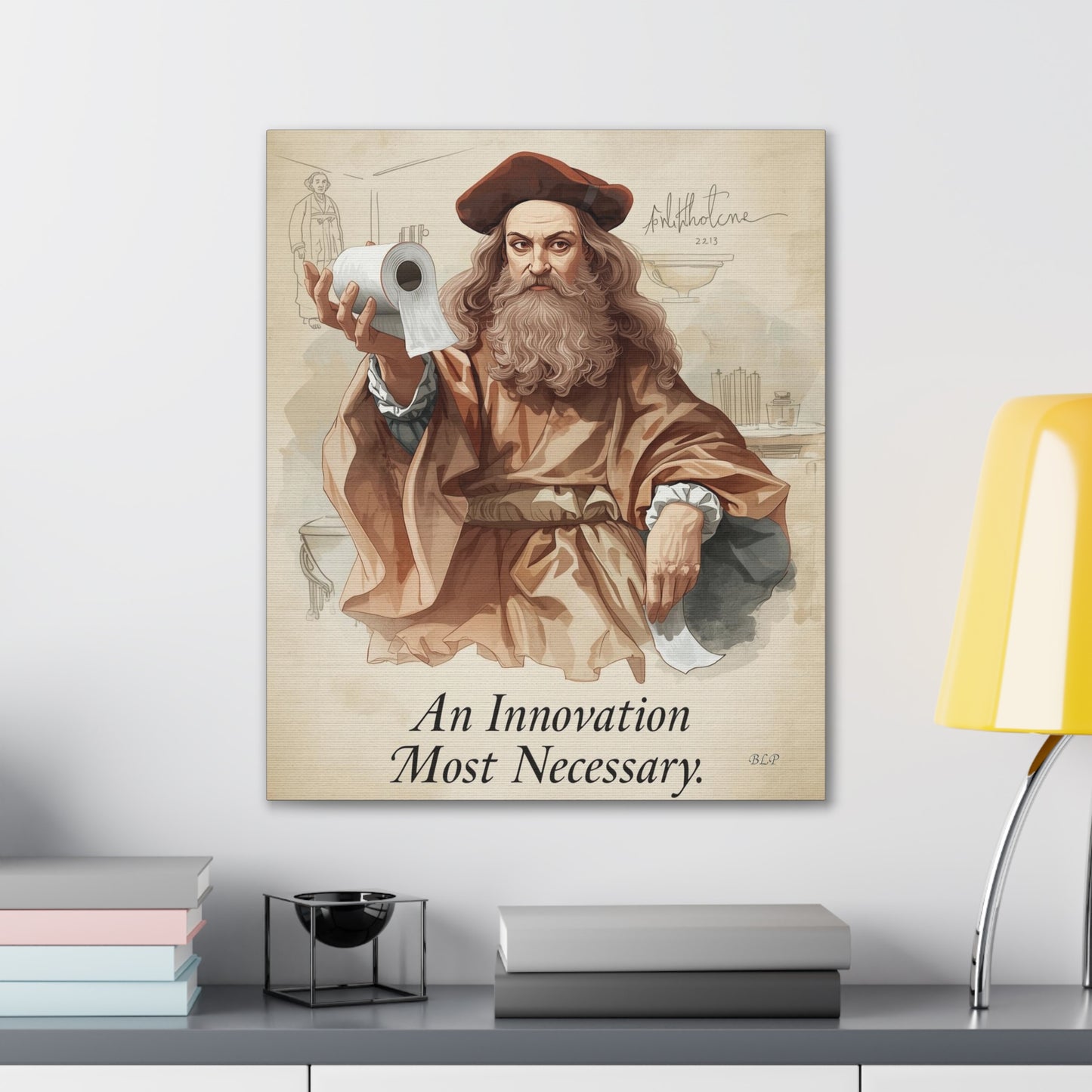 Galileo - Canvas Stretched, 0.75" - 2026 Wall Art - Bathroom Humor