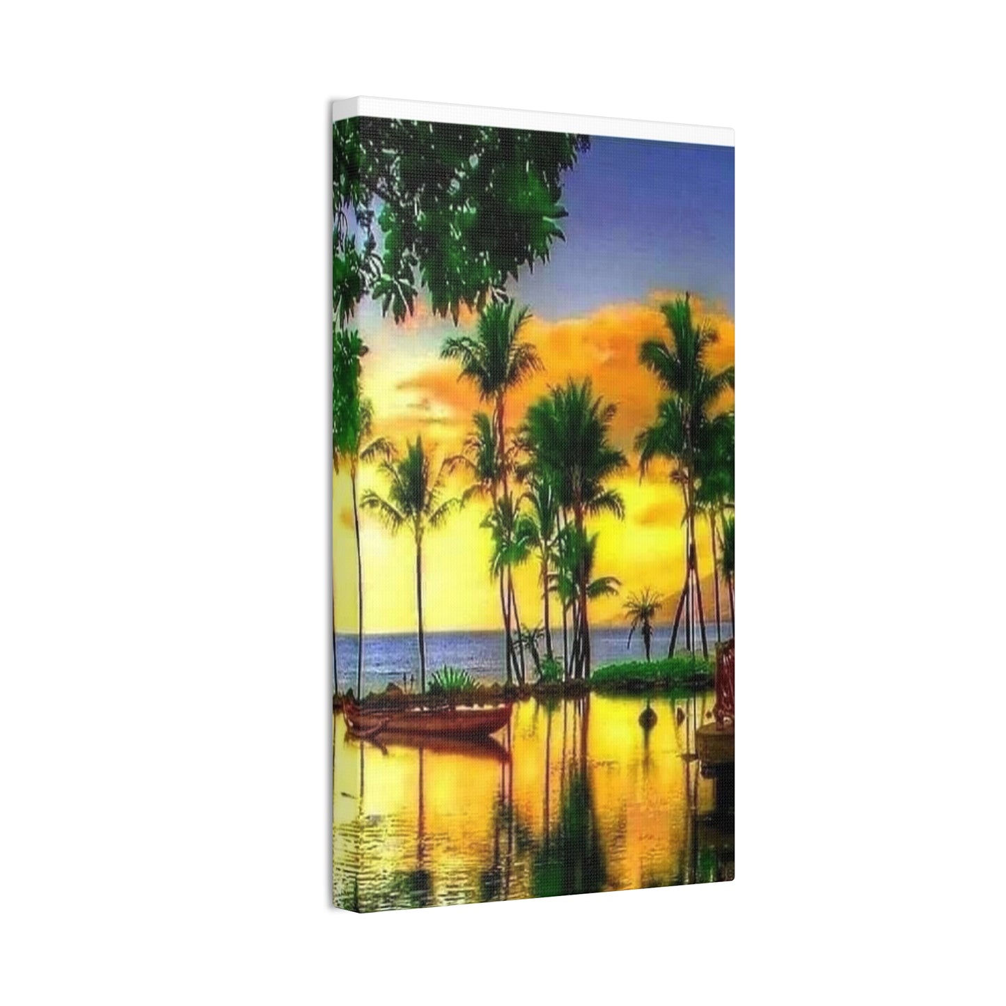 Island Lagoon - Canvas Stretched, 0.75"