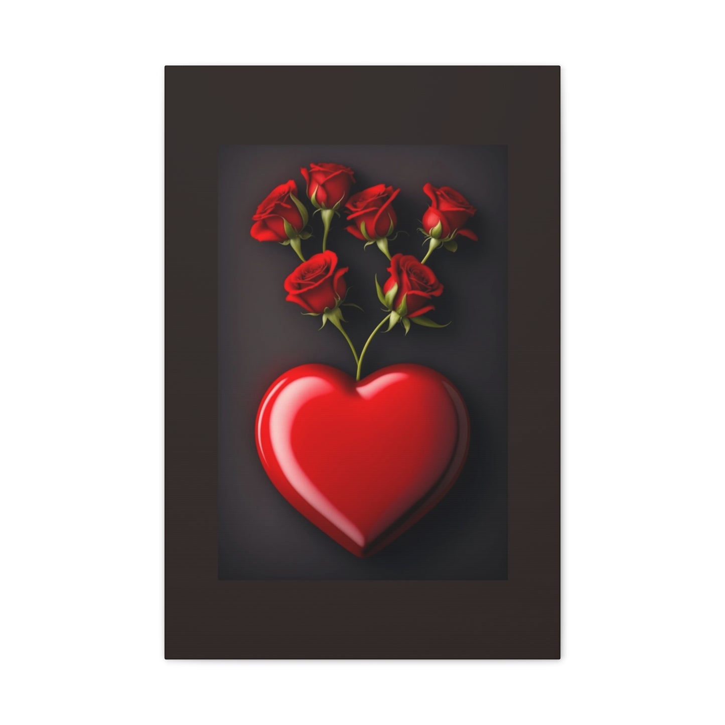 Heart and Roses - Canvas Stretched, 0.75" - Mother's Day