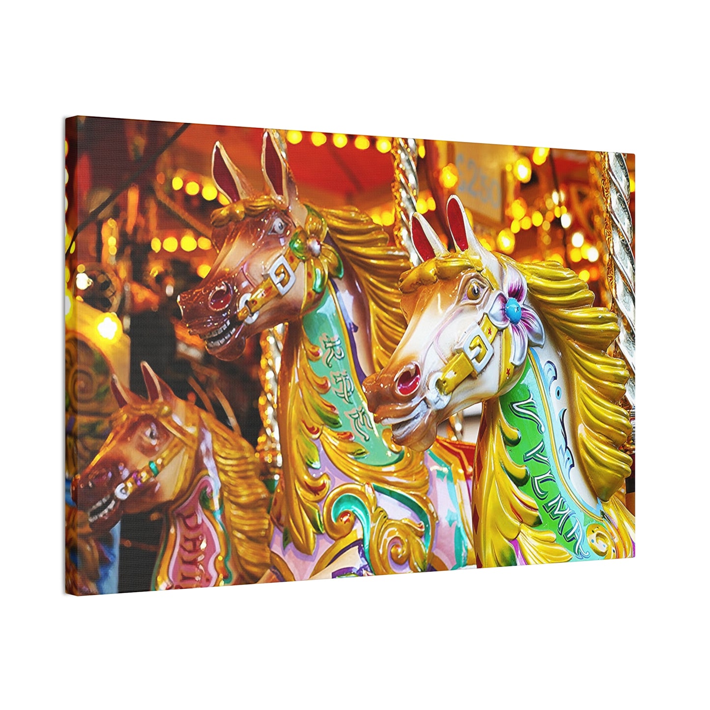 Carousel Horses 1 - Canvas Stretched, 0.75"