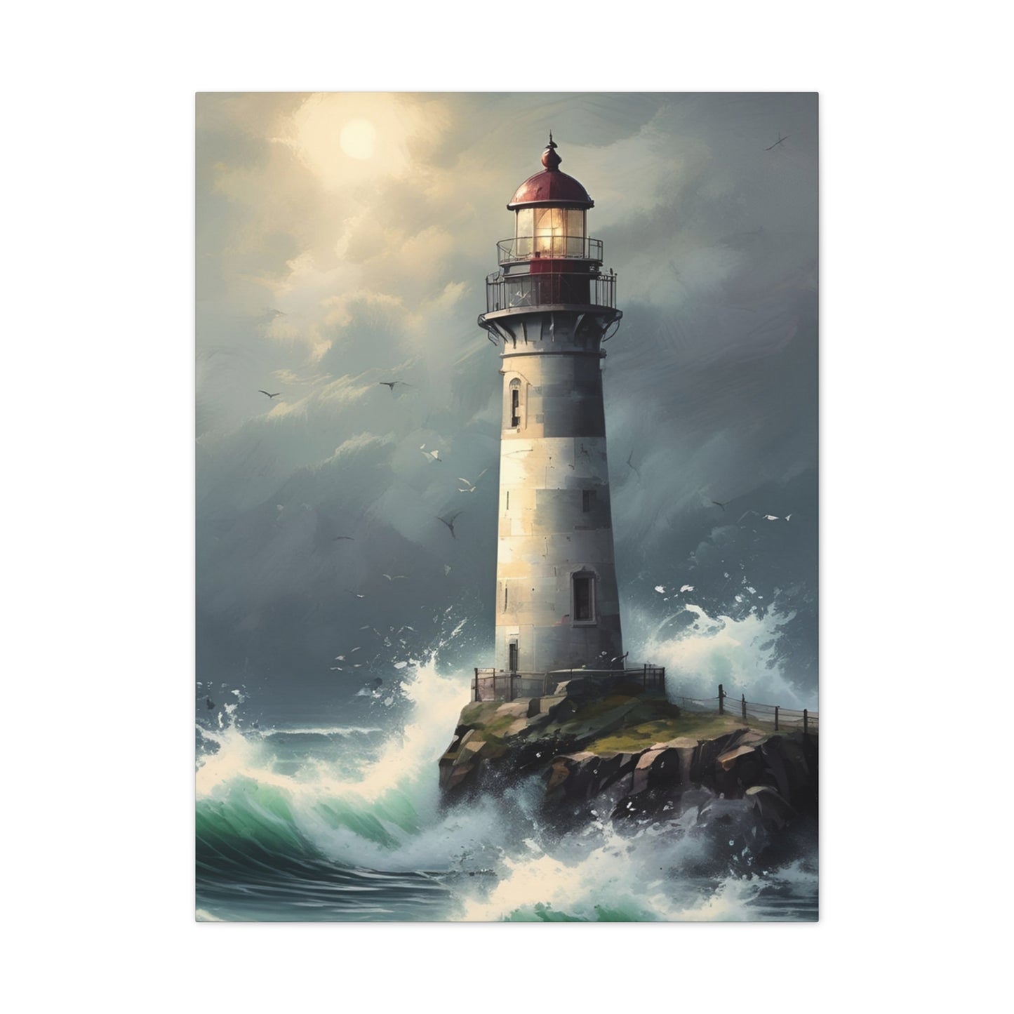 Light House - Canvas Stretched, 0.75"