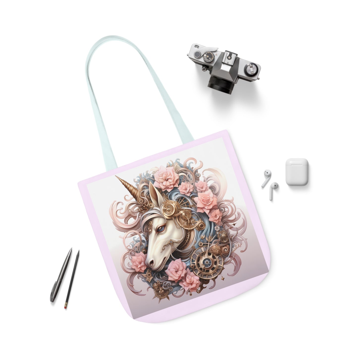 Unicorn - Canvas Tote Bag, 5-Color Straps