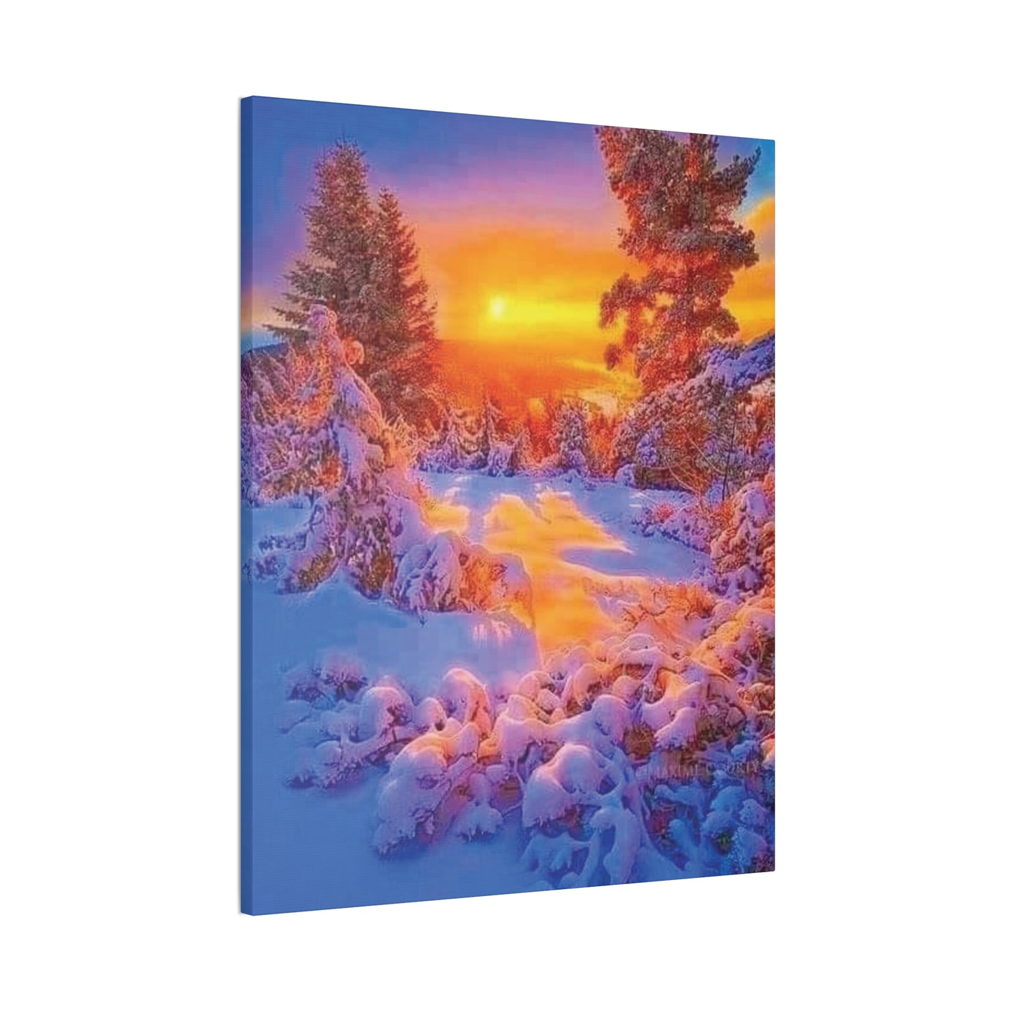 Winter Sunset - Canvas Stretched, 0.75"