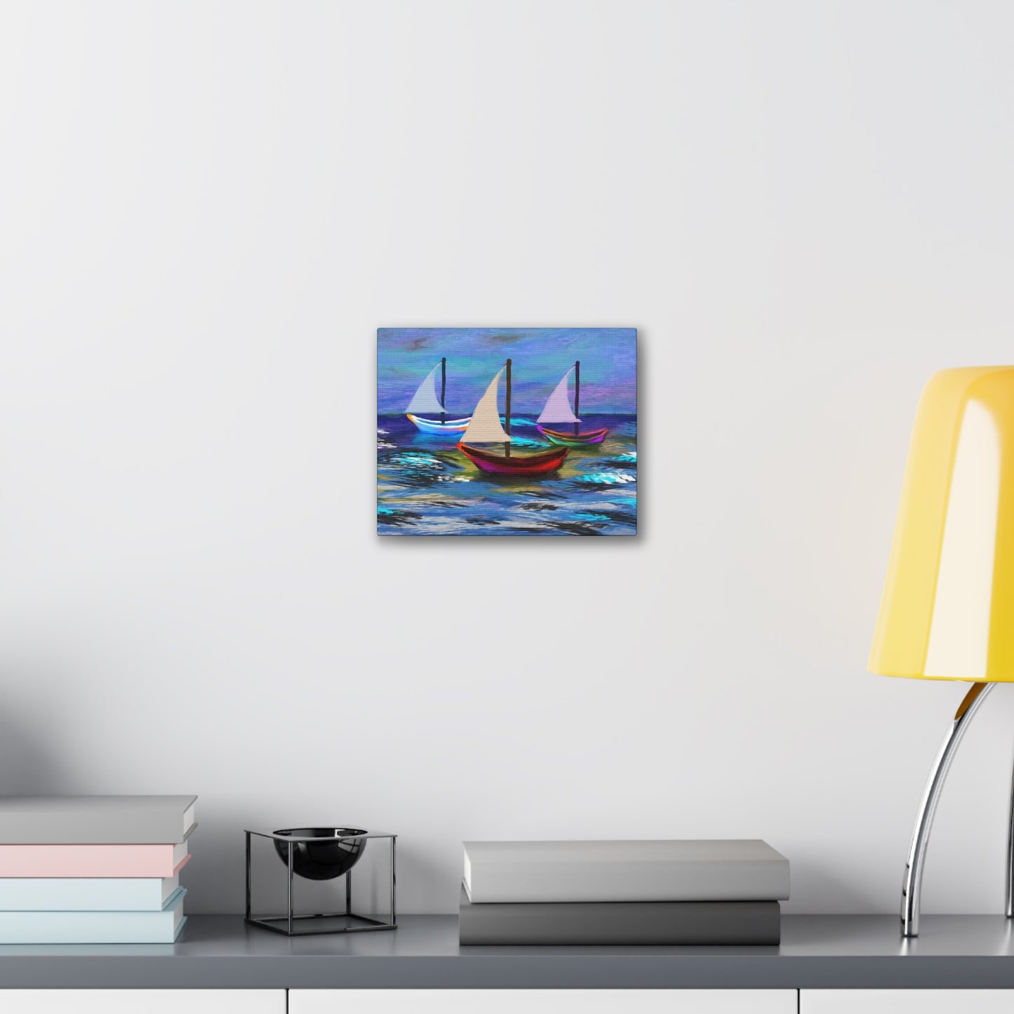 Sail Boats - Pastel _ Canvas Stretched, 0.75"