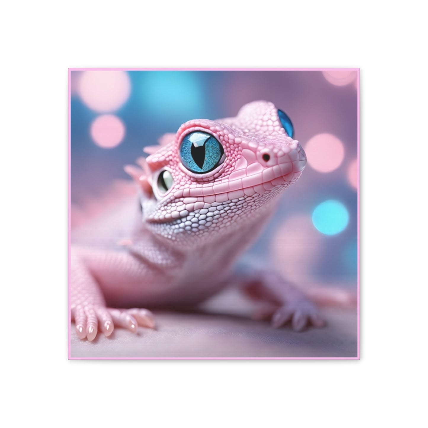 Pink Lizard - Canvas Stretched, 0.75"