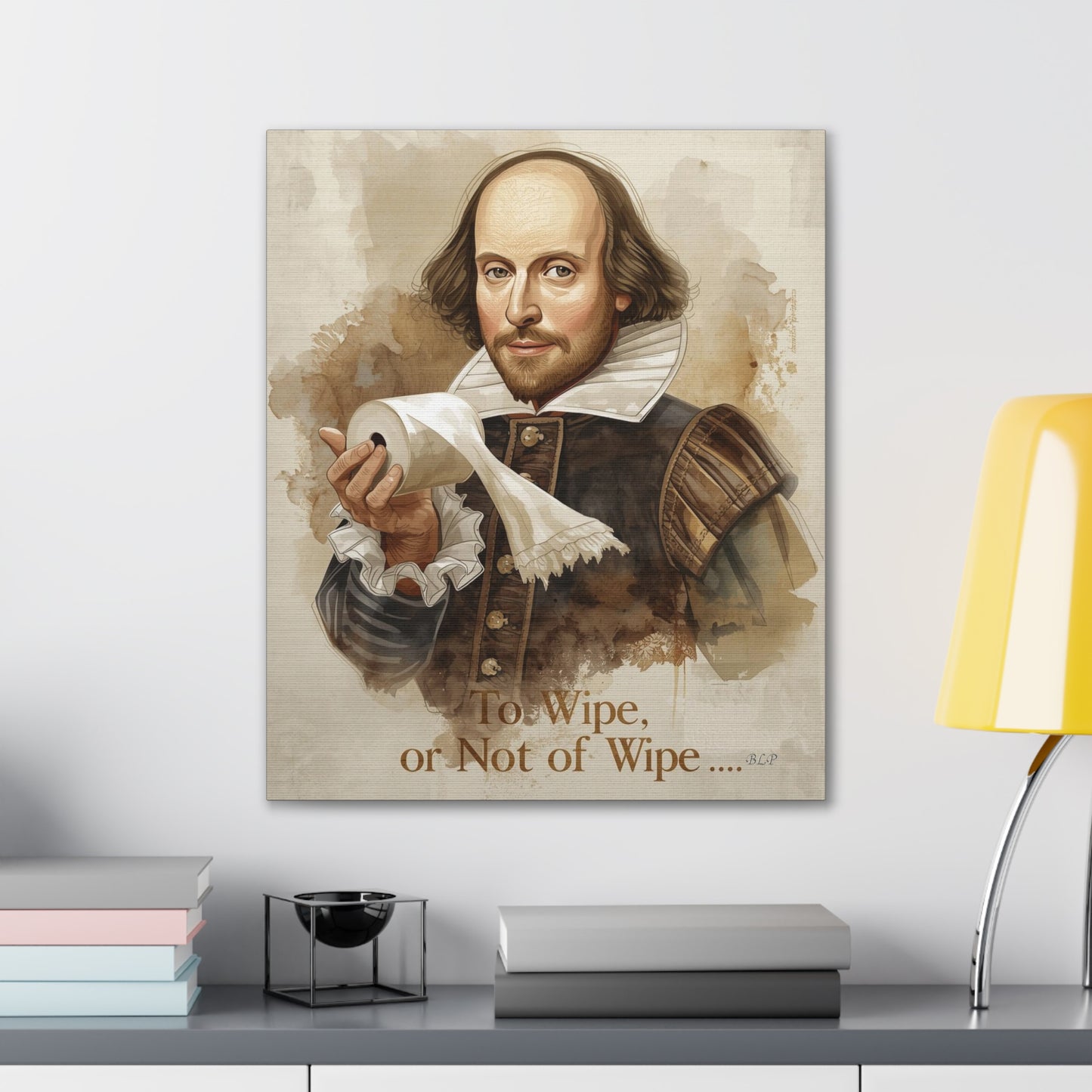 Shakespear - Canvas Stretched, 0.75" - 2026 Wall Art - Bathroom Humor