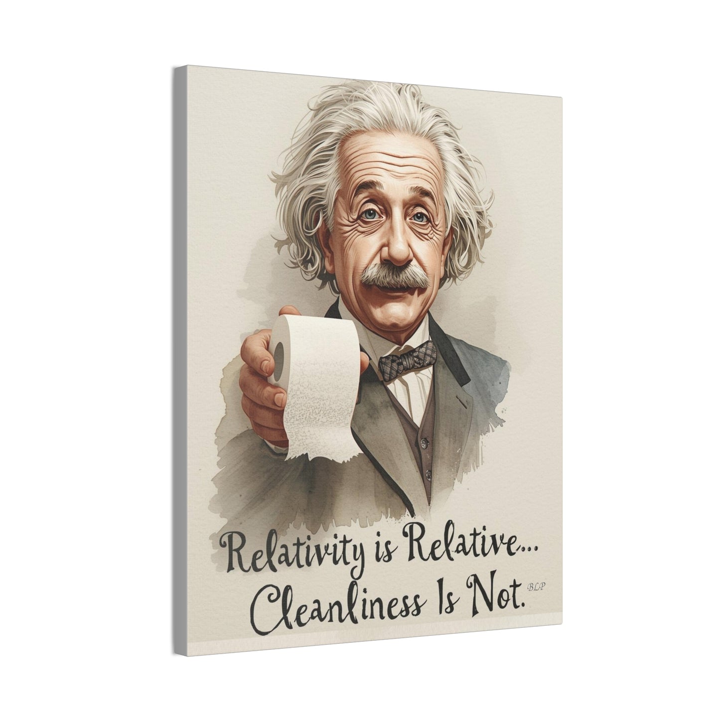 Einstein - Canvas Stretched, 0.75" - 2026 Wall Art - Bathroom Humor