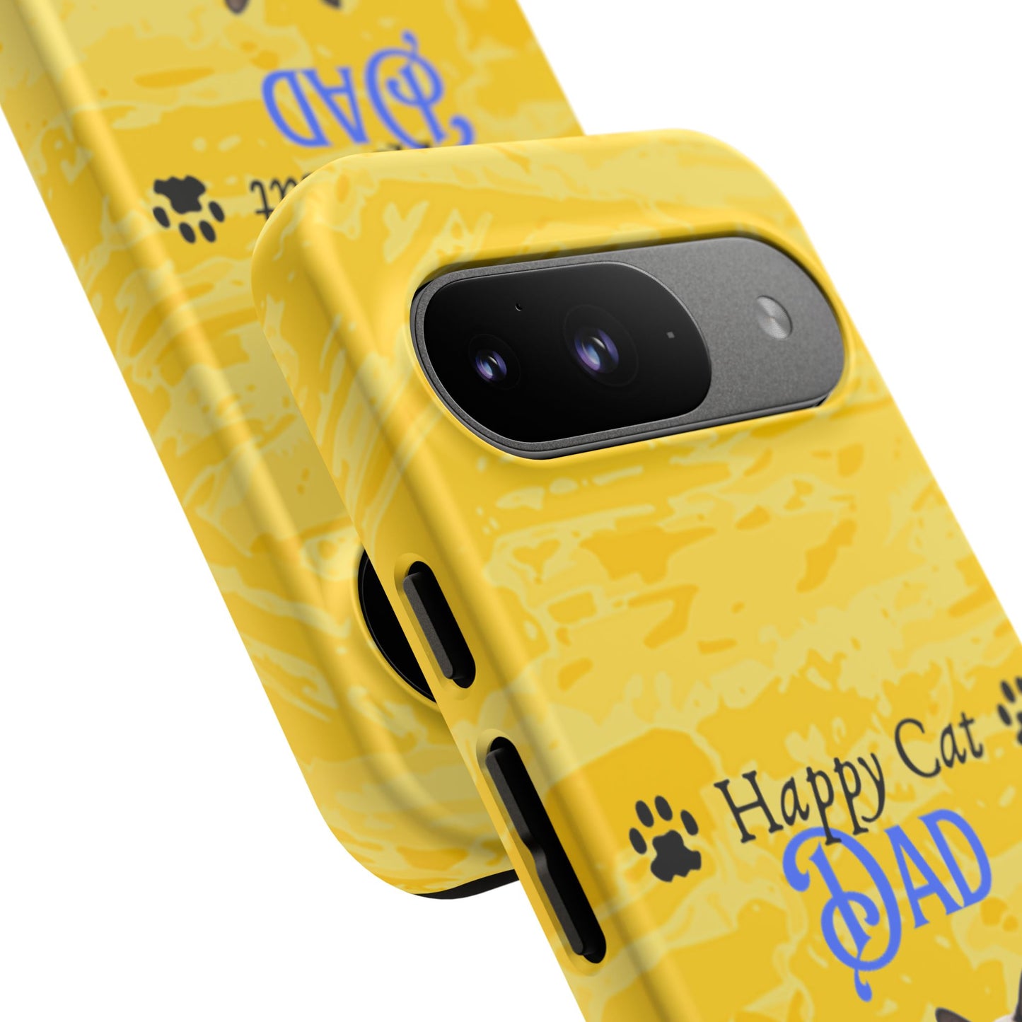 Happy Cat Dad - Personalized - Whimsical Phone Cases - Father's Day