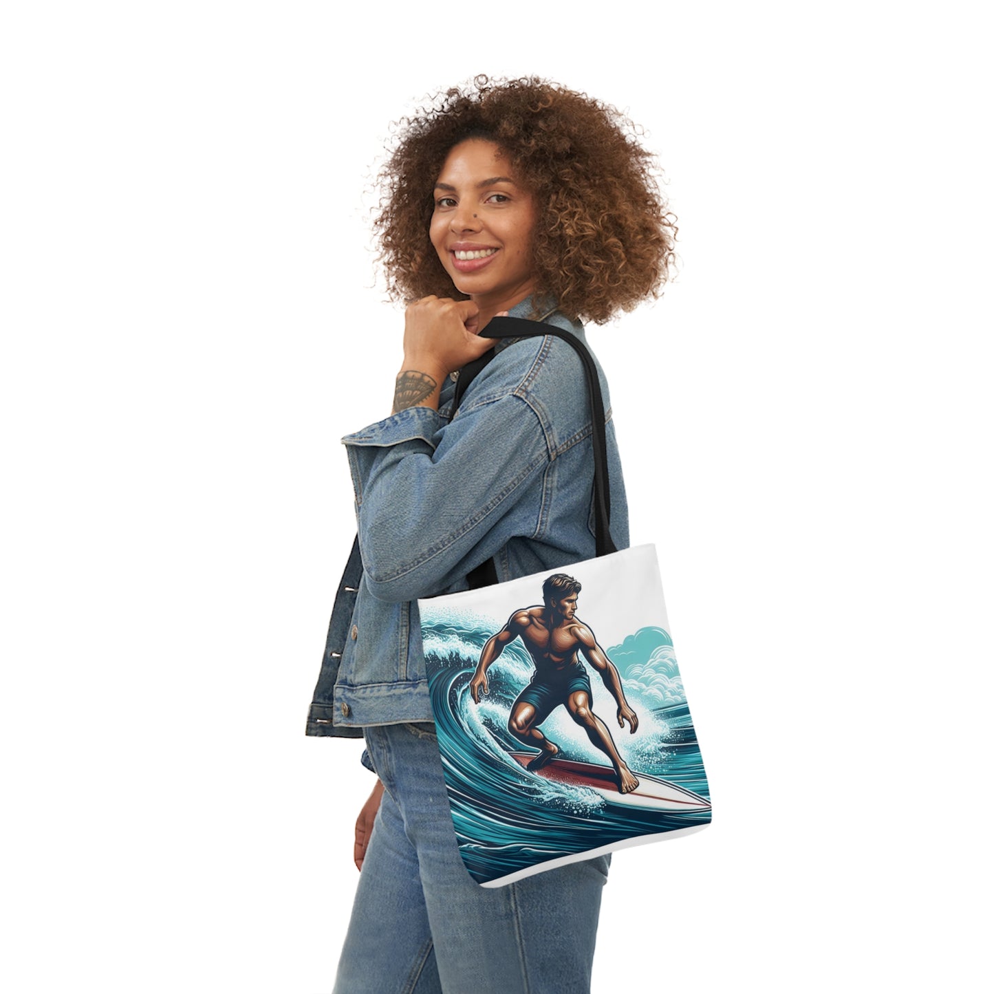 Surfer - Canvas Tote Bag, 5-Color Straps