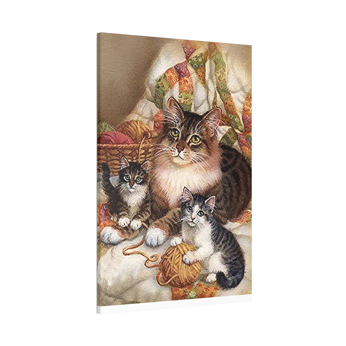 Kitty Family - Canvas Stretched, 0.75"