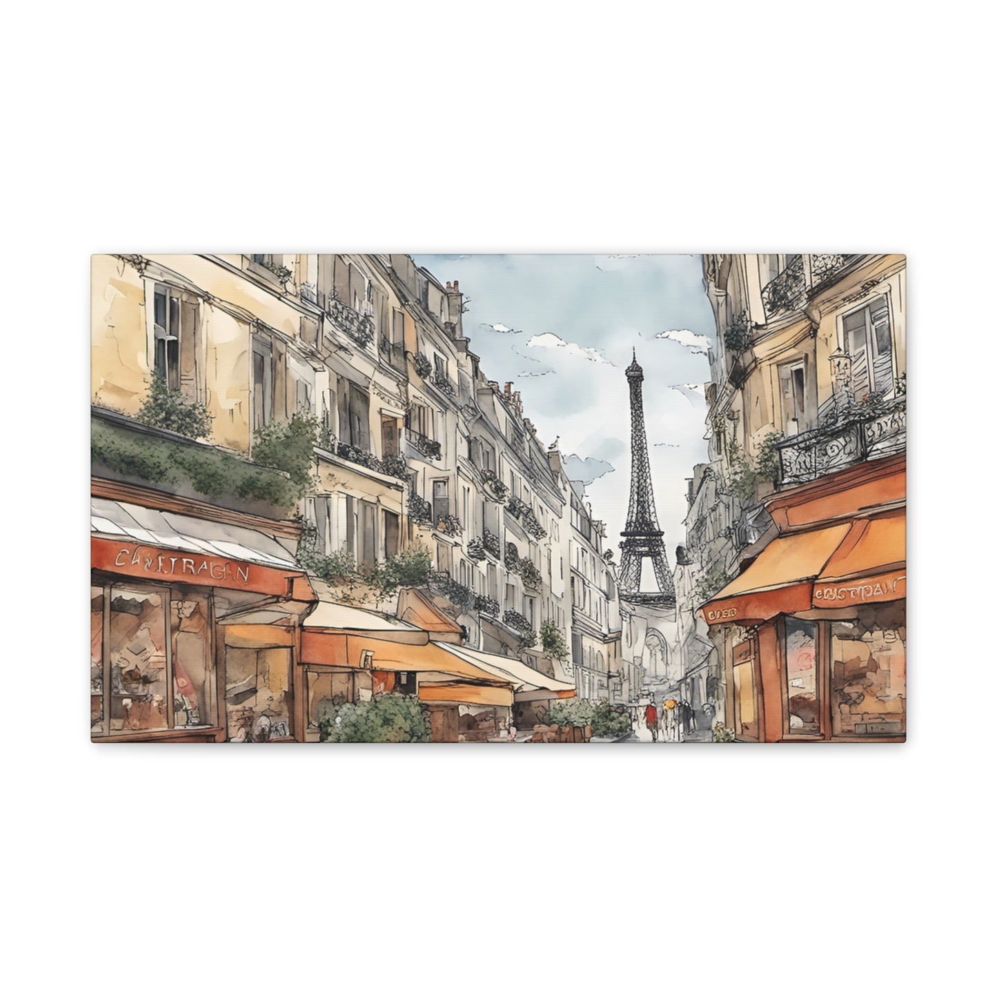 Paris Street - Canvas Stretched, 0.75"