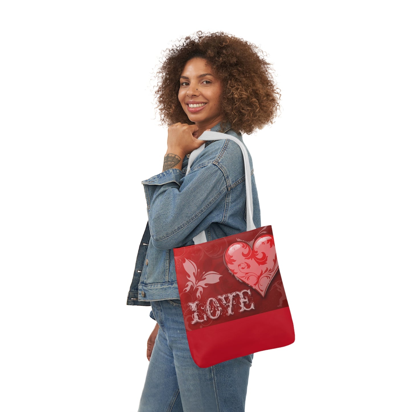 Valentines - Canvas Tote Bag, 5-Color Straps