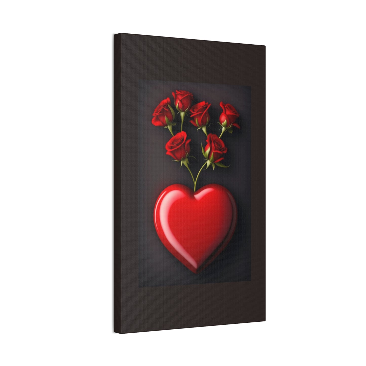 Heart and Roses - Canvas Stretched, 0.75" - Mother's Day