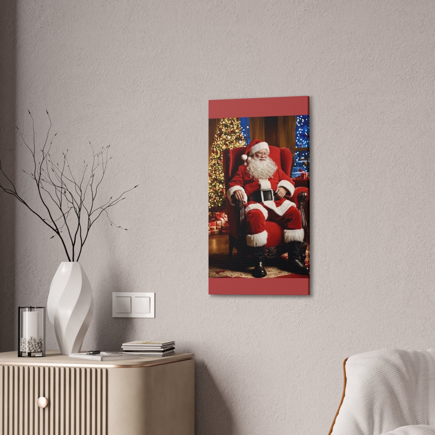 Santa - Canvas Stretched, 0.75" - Christmas