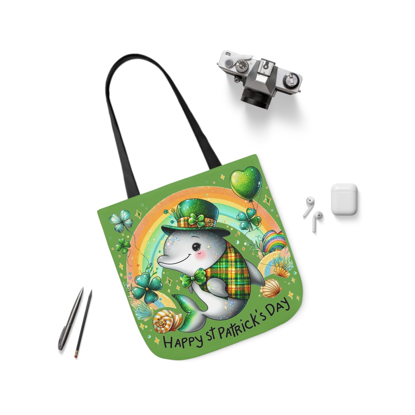 St. Patricks - Canvas Tote Bag, 5-Color Straps