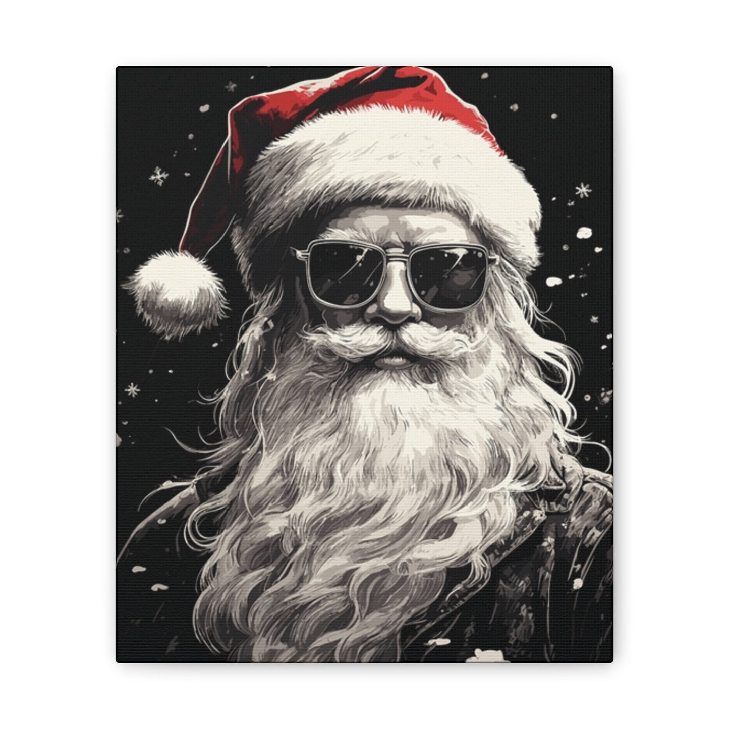 Hip Santa - Canvas Stretched, 0.75" - Christmas