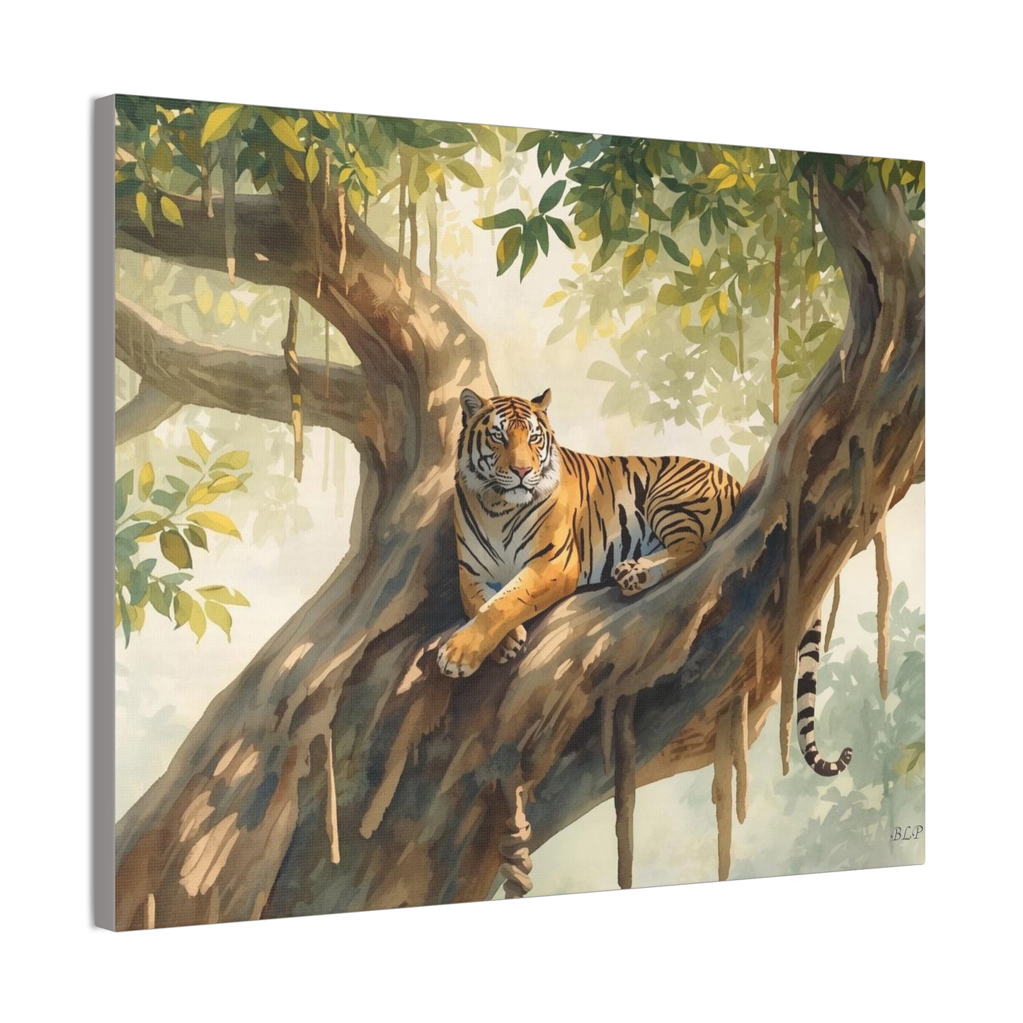 Tiger Lounging - Canvas Stretched, 0.75" - 2026 Wall Art - Animals