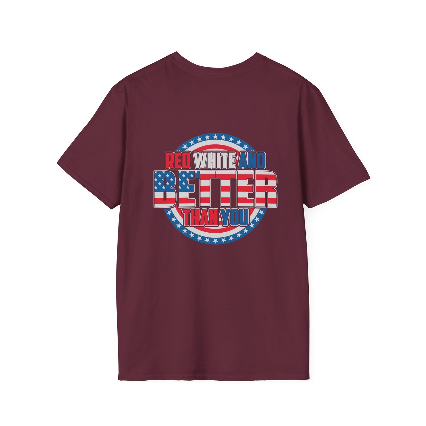 Red White - Unisex Softstyle T-Shirt