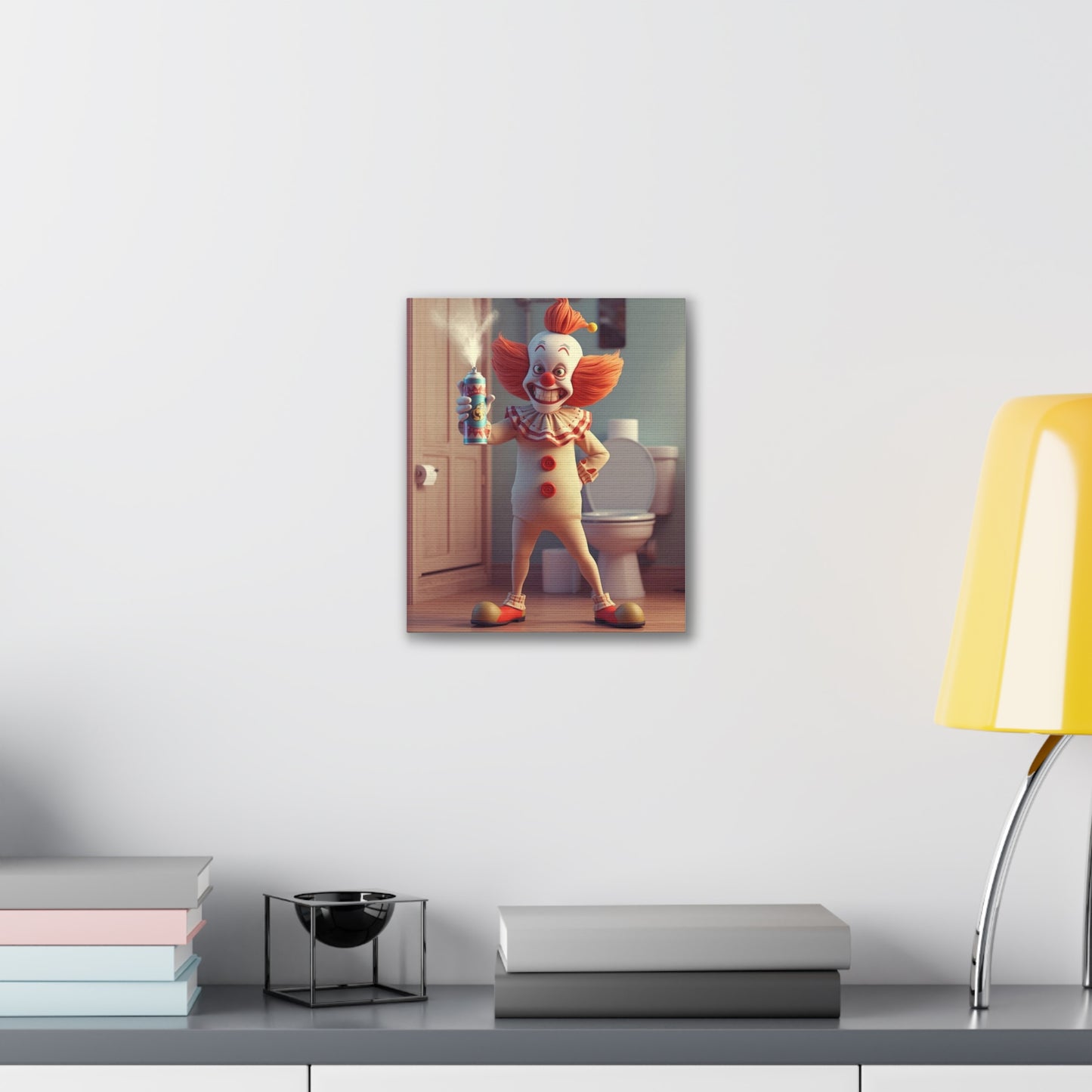 Clown - Canvas Stretched, 0.75" - Wall art 2026 - Bathroom Humor