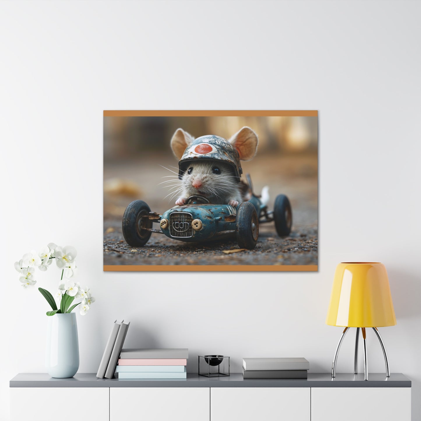 Mouse Racer - Canvas Stretched, 0.75"