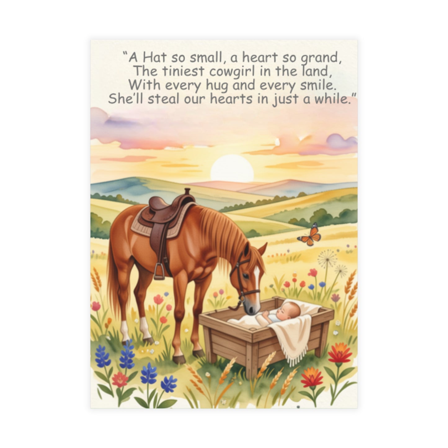 Little Cowgirl - Postcard Bundles (envelopes included)