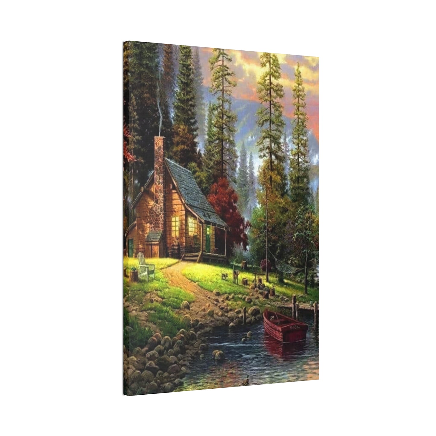 Cabin in the Woods - Canvas Stretched, 0.75"