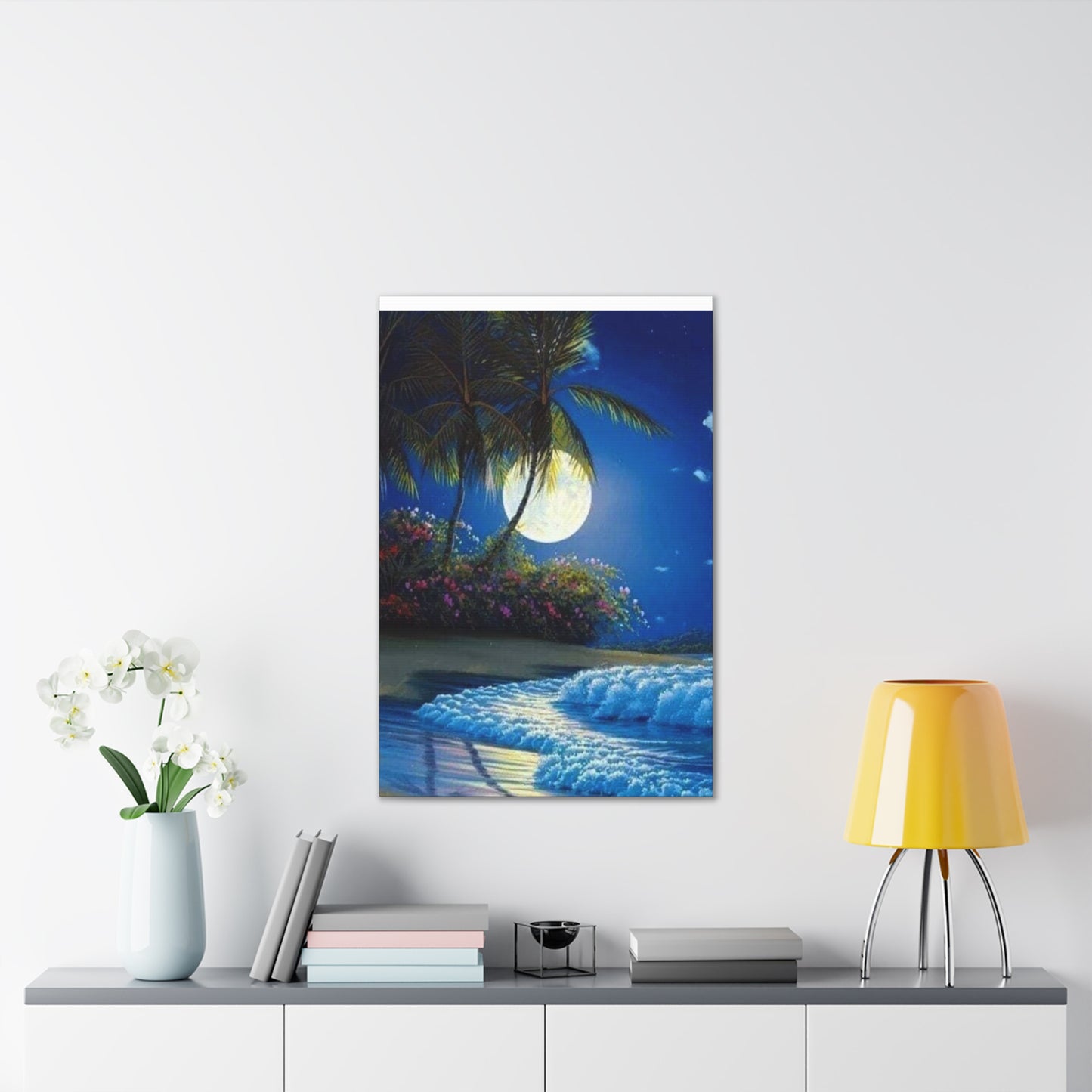 Desert Island Moon Light - Canvas Stretched, 0.75"