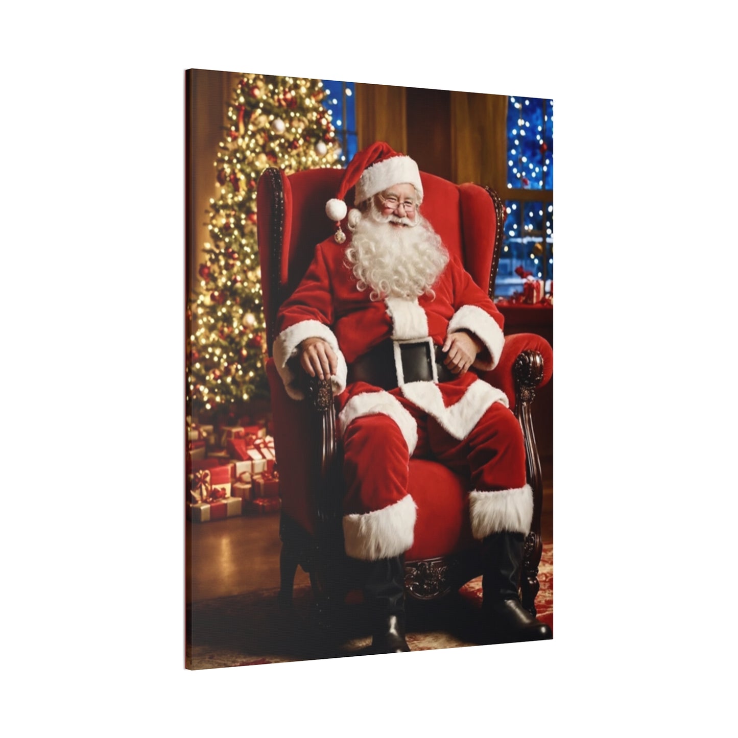 Santa - Canvas Stretched, 0.75" - Christmas