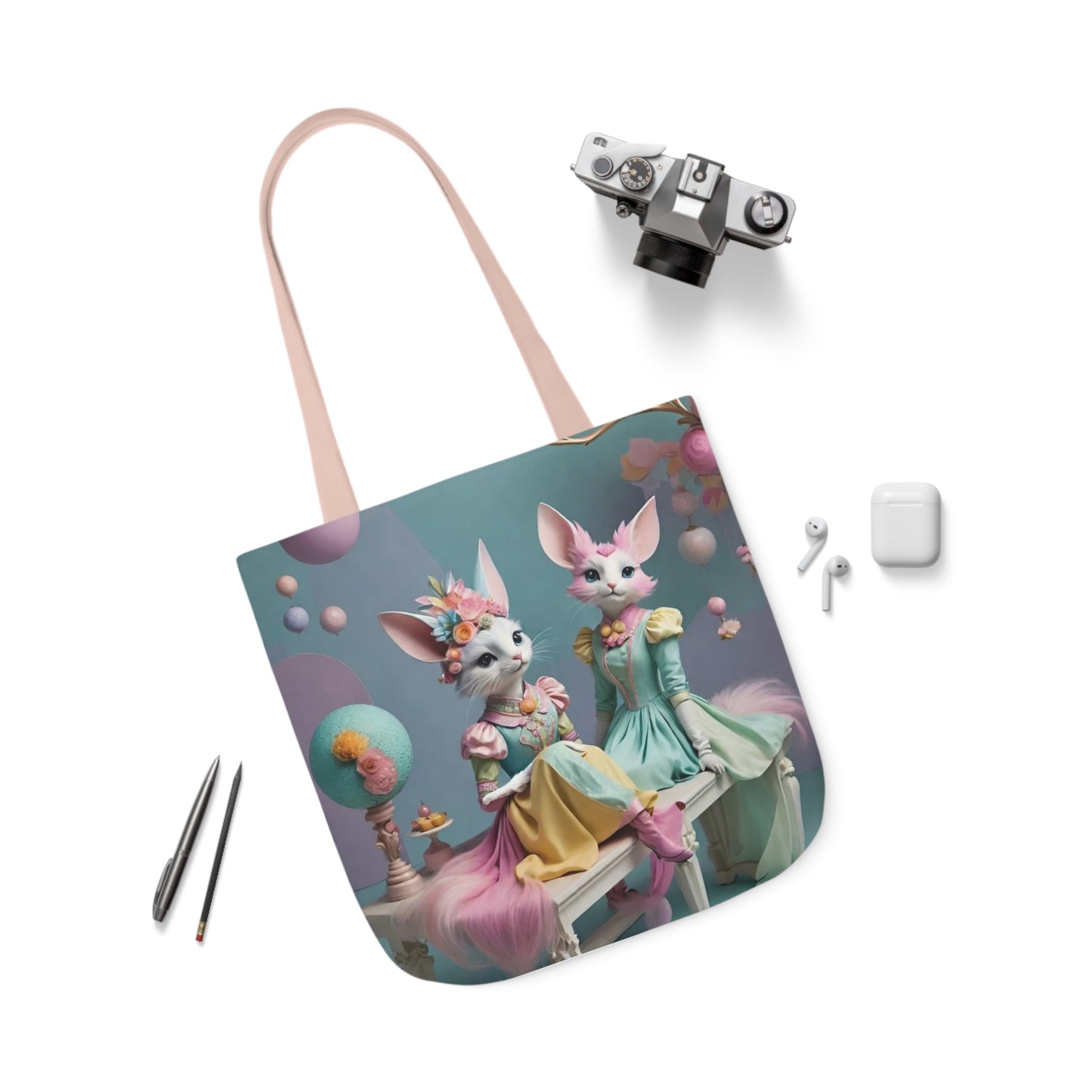 Birthday Party - Canvas Tote Bag, 5-Color Straps Easter