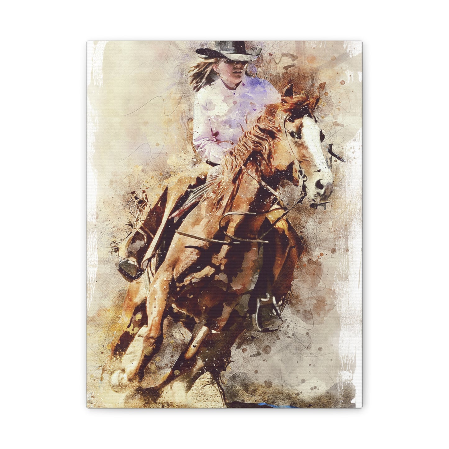 Barrel Racer - Canvas Stretched, 0.75" - Mother's Day