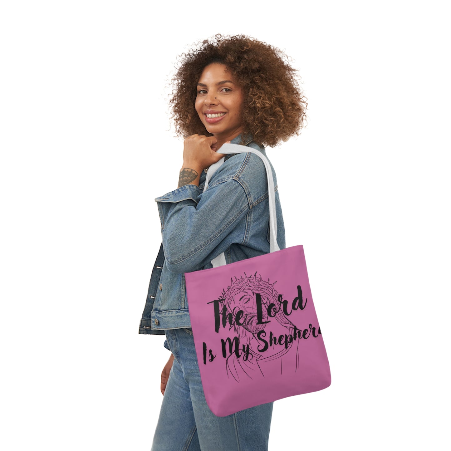 The Lord is My Shepherd - Canvas Tote Bag, 5-Color Straps - Religious