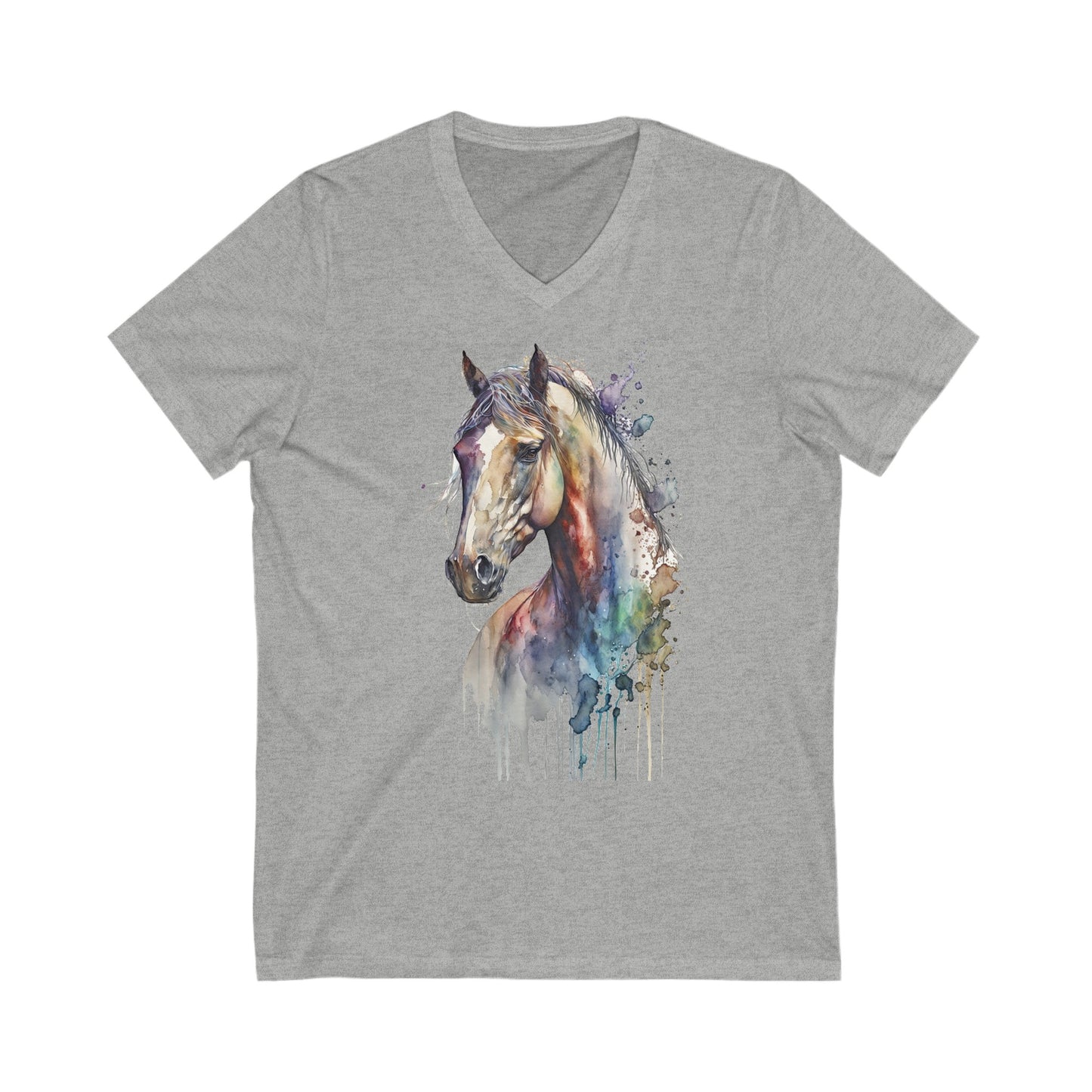 Painted Horse - Unisex Jersey Short Sleeve V-Neck T-Shirts