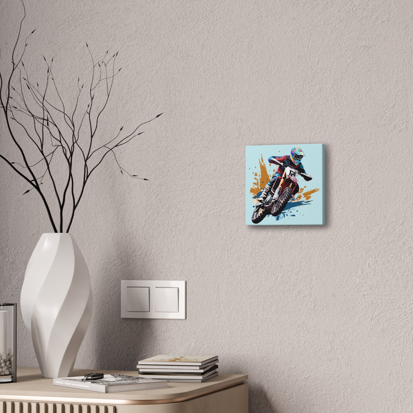 Moto Cross - Canvas Stretched, 0.75" - 2026 Wall Art - Sports