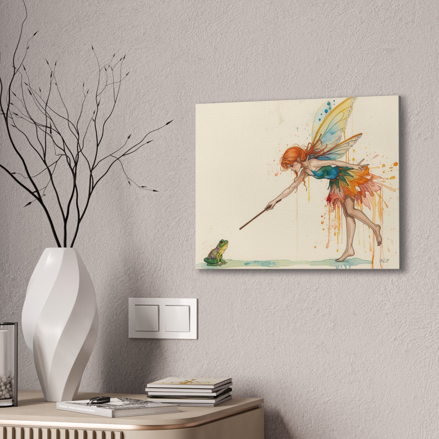 Fairy and the Frog - Canvas Stretched, 0.75" - Wall Art 2026 - Creative