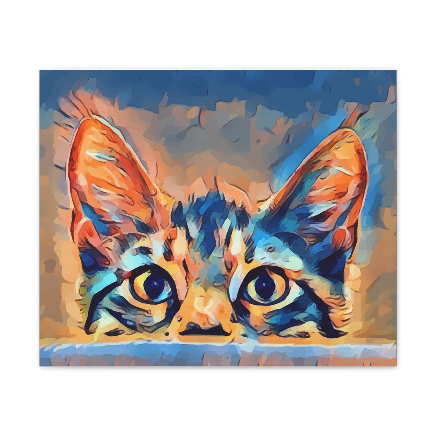 Spying Kitty - Canvas Stretched, 0.75"