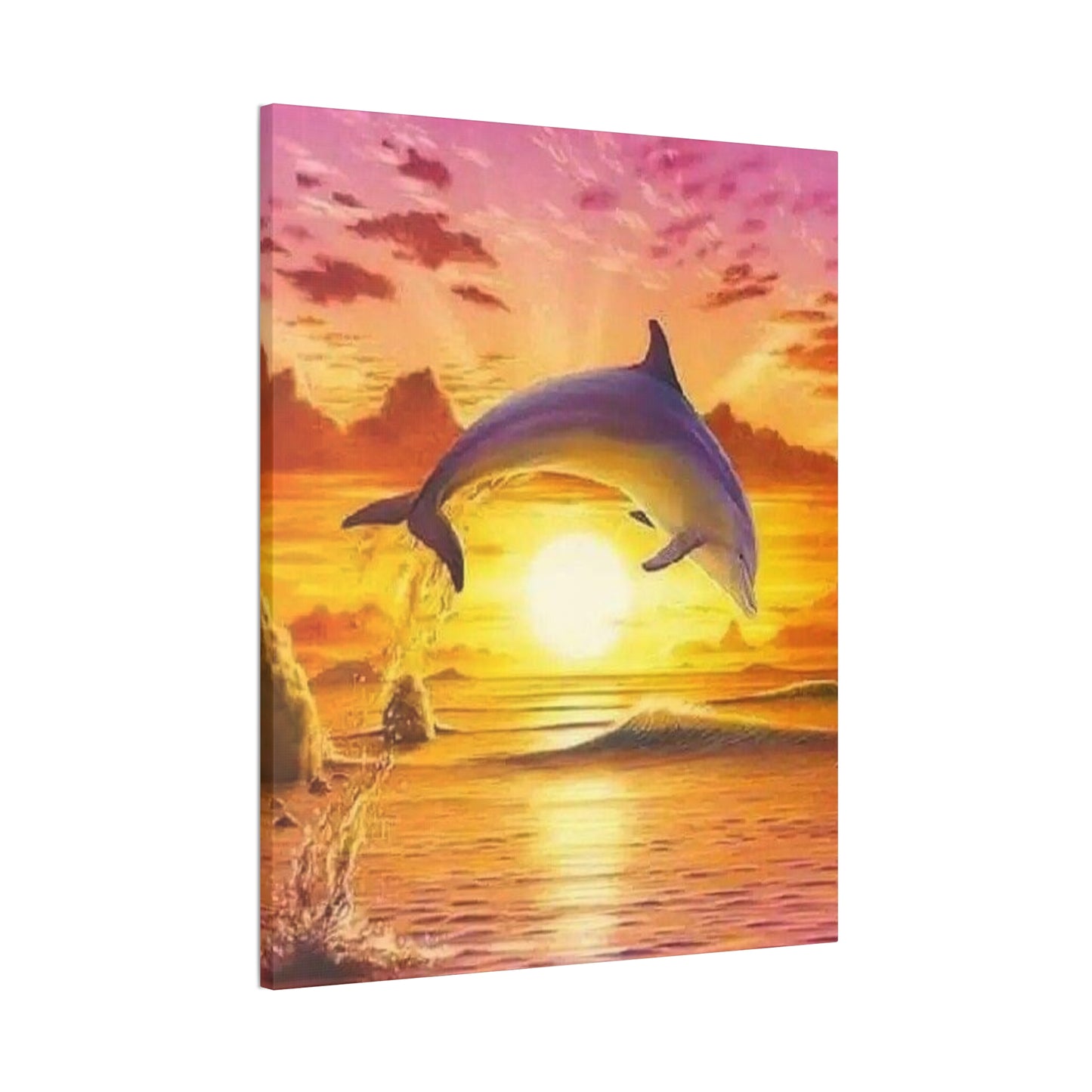 Dolphin - Canvas Stretched, 0.75"