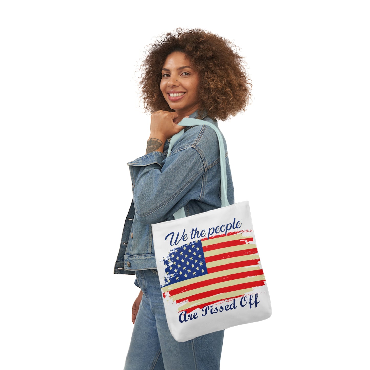 We the People - Canvas Tote Bag, 5-Color Straps - Veterans - Patriotic