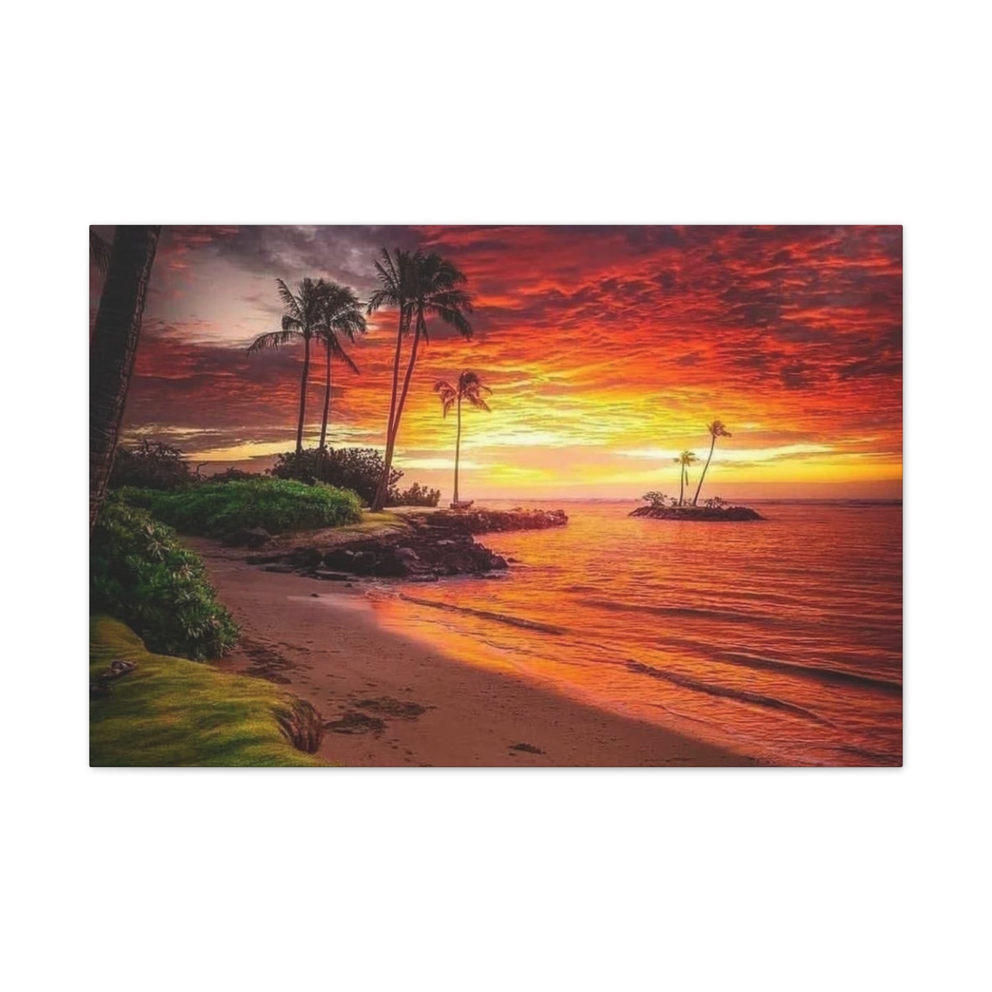 Sunset Island - Canvas Stretched, 0.75"
