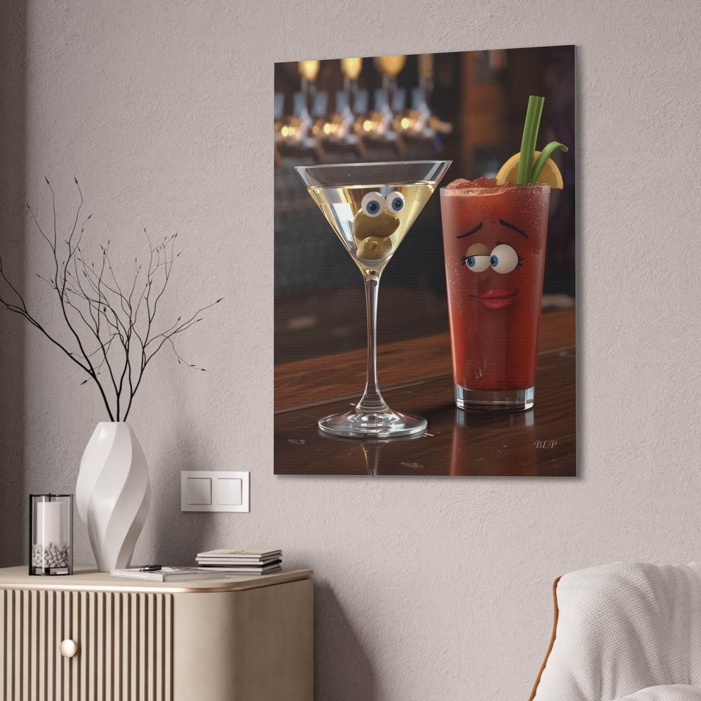 Couple of Drinks - Canvas Stretched, 0.75" - 2026 Wall Art - Creative